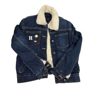 Tommy Hilfiger Girls Sherpa-Lined Denim Jacket
